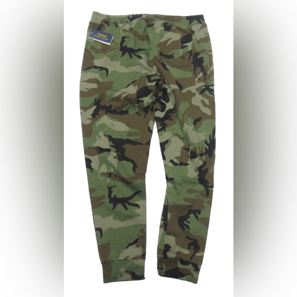 🆕 Polo Ralph Lauren Men’s Polo Player Camo Double Knit Jogger Pants. Green, 2XL - Picture 4 of 12